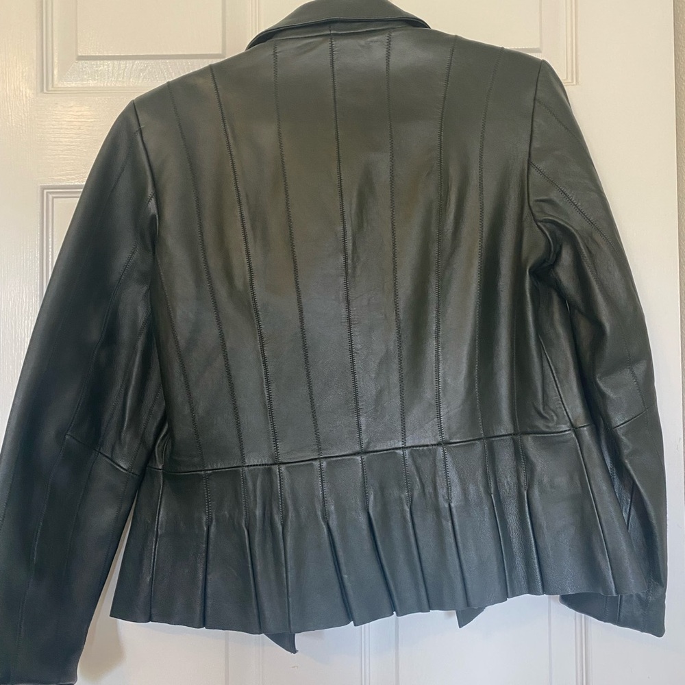 Coldwater Creek Dark Leather Jacket